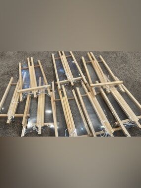 8 Pack 15 Inch Wood Easels